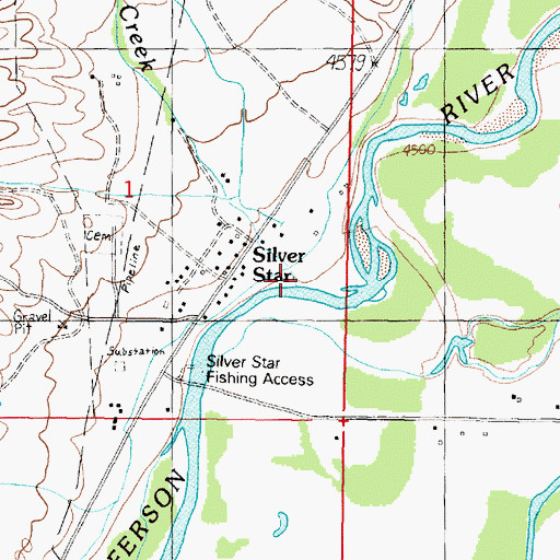 Topographic Map of Cherry Creek, MT