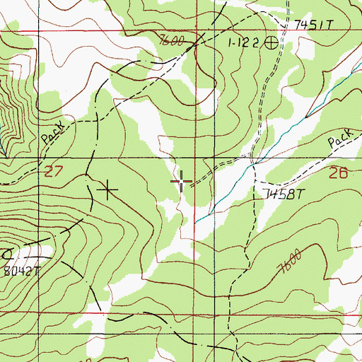 Topographic Map of Cherry Creek Ranger Station, MT