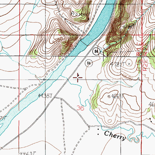 Topographic Map of Cherry Creek School (historical), MT