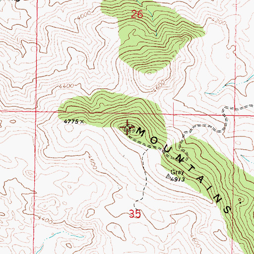 Topographic Map of McCloud Mountains, AZ