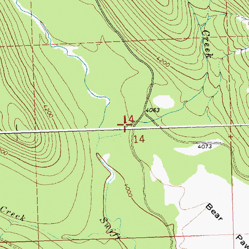 Topographic Map of Chicken Creek, MT