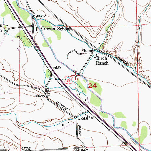 Topographic Map of Chicken Creek, MT