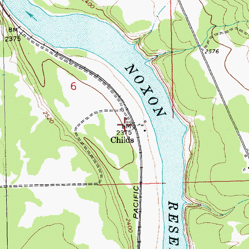 Topographic Map of Childs, MT