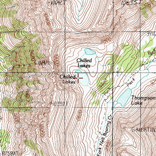 Topographic Map of Chilled Lakes, MT