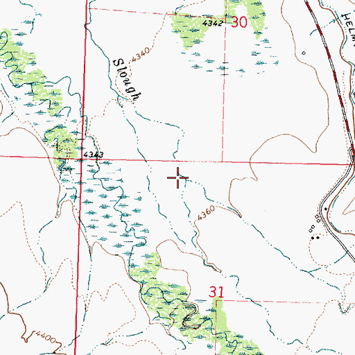 Topographic Map of Chimney Creek, MT