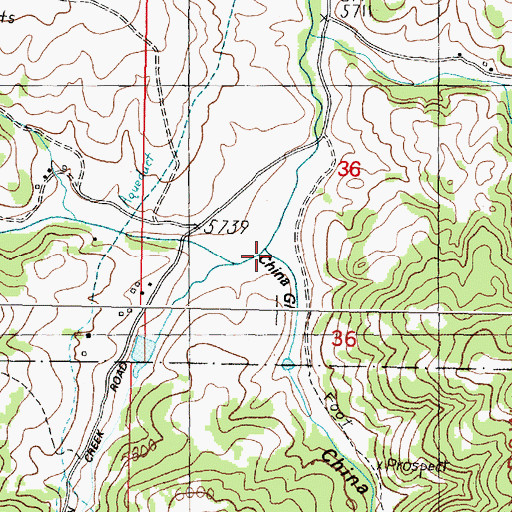 Topographic Map of China Gulch, MT