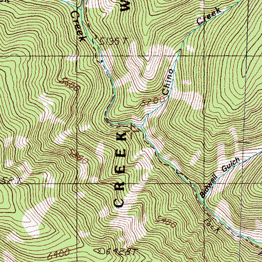 Topographic Map of Chino Creek, MT