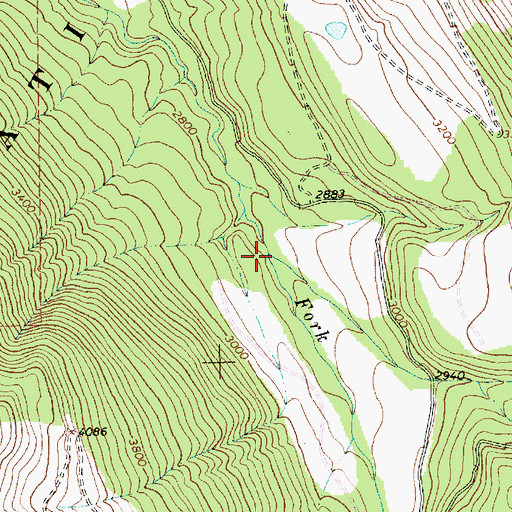 Topographic Map of Chippewa Creek, MT
