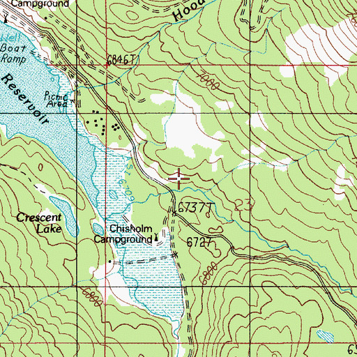 Topographic Map of Chisholm Cabin, MT