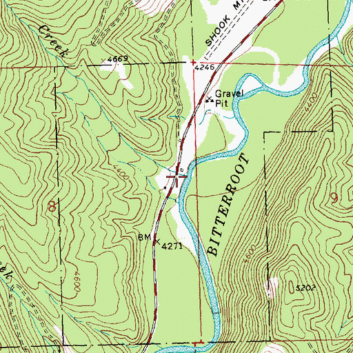Topographic Map of Christisen Creek, MT