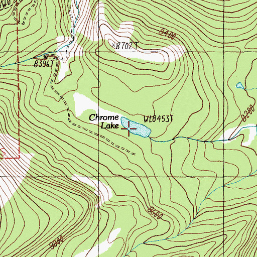 Topographic Map of Chrome Lake, MT