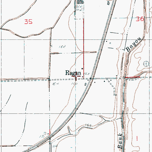 Topographic Map of Ragan, AR