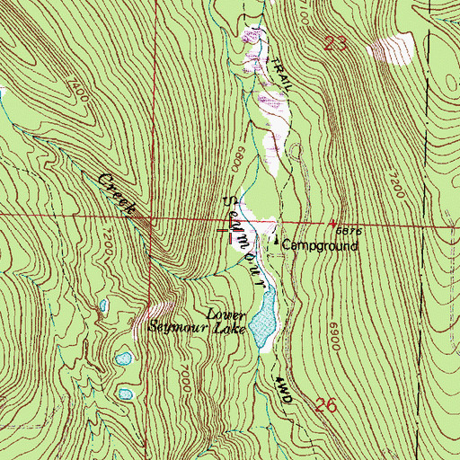 Topographic Map of Chub Creek, MT