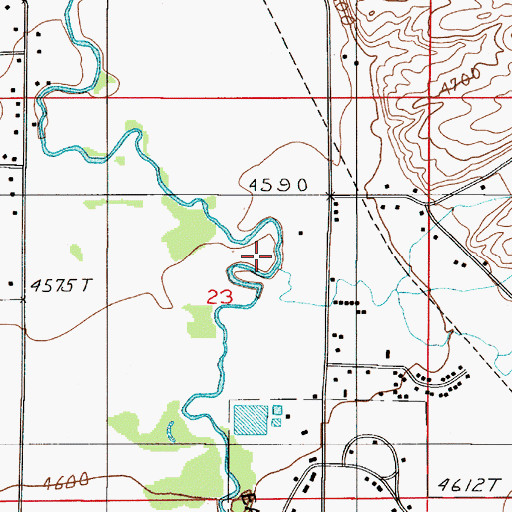 Topographic Map of Churn Creek, MT
