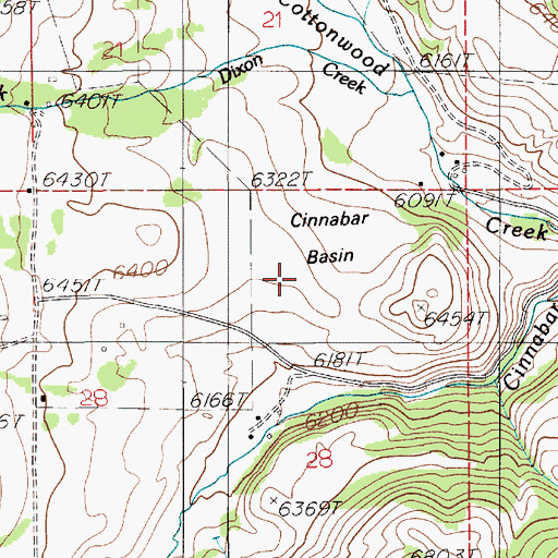 Topographic Map of Cinnabar Basin, MT