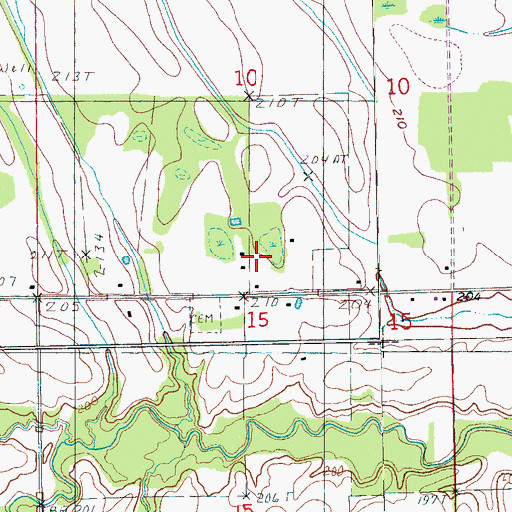 Topographic Map of Ragland Memorial Presbyterian Church, AR