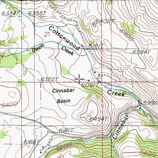 Topographic Map of Cinnabar School (historical), MT