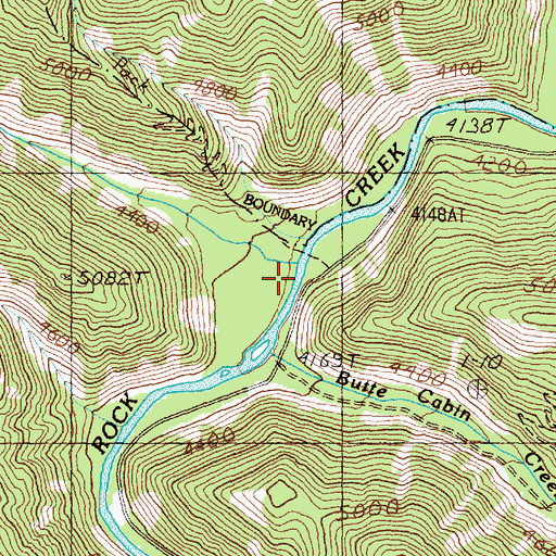 Topographic Map of Cinnamon Bear Creek, MT