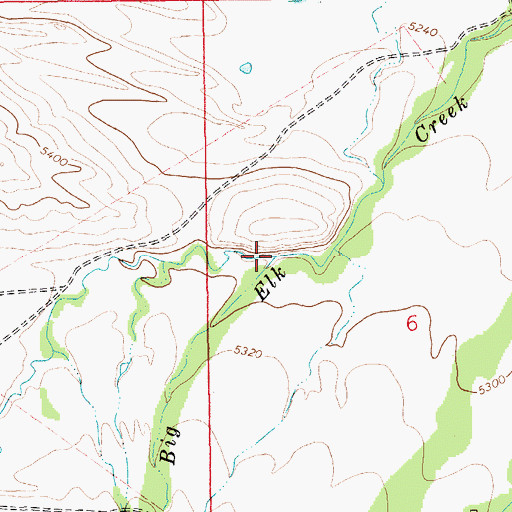 Topographic Map of Cinnamon Creek, MT