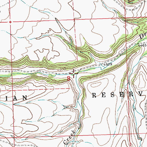 Topographic Map of Clabber Creek, MT