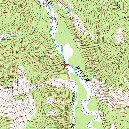 Topographic Map of Clack Creek, MT