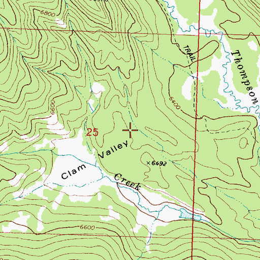 Topographic Map of Clam Valley, MT