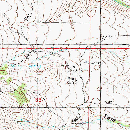 Topographic Map of Clancy Mine, MT