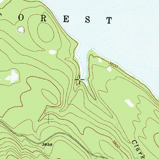 Topographic Map of Clark Creek, MT