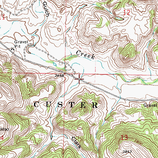 Topographic Map of Clark Draw, MT