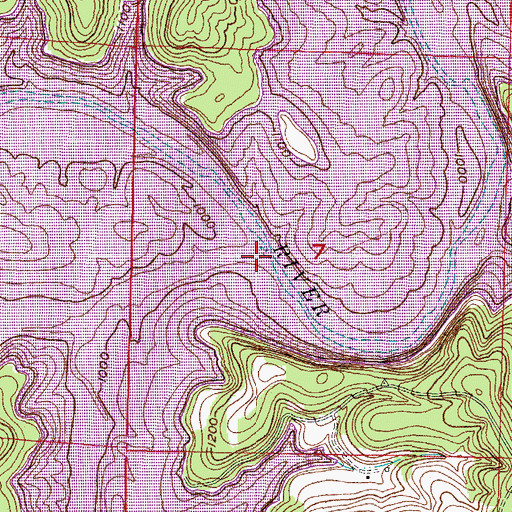 Topographic Map of Rambo Creek, AR