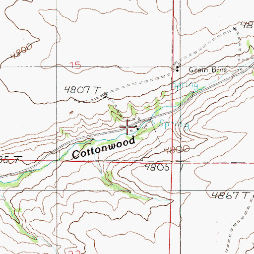 Topographic Map of Clark Ranch, MT