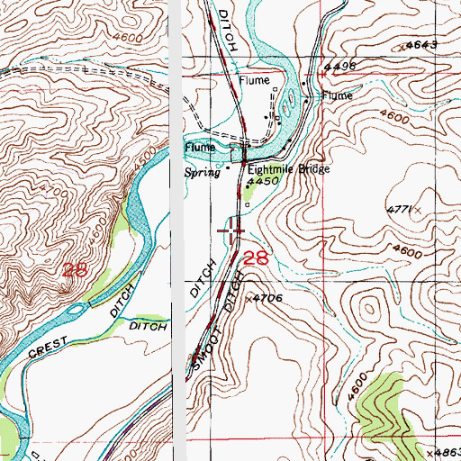 Topographic Map of Clause Creek, MT