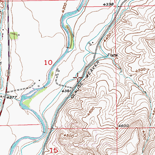 Topographic Map of Clause Weaver Ditch, MT
