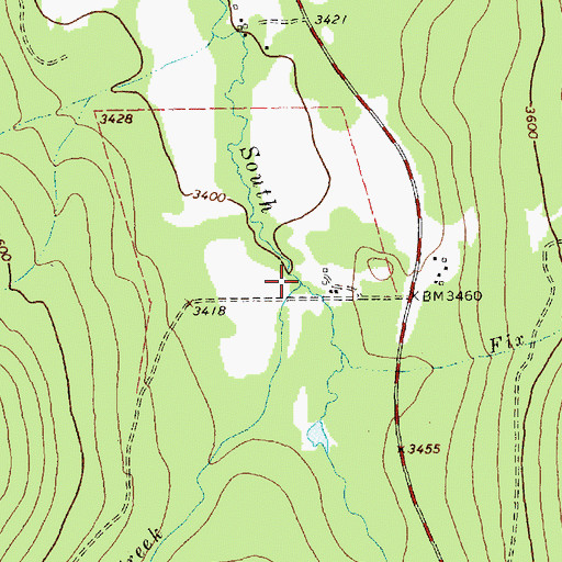 Topographic Map of Clay Creek, MT
