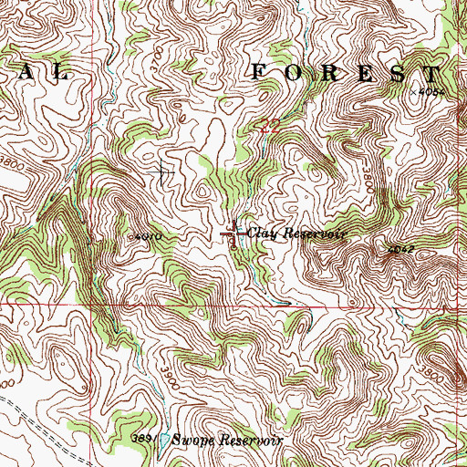 Topographic Map of Clay Reservoir, MT