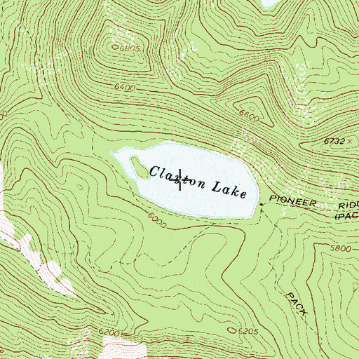 Topographic Map of Clayton Lake, MT