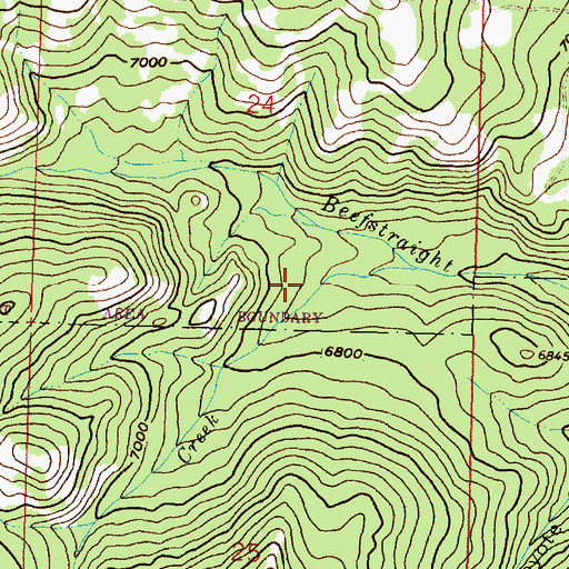 Topographic Map of Clear Creek, MT