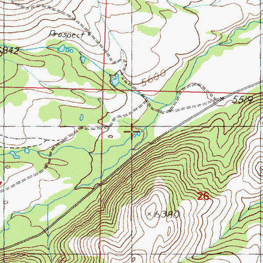 Topographic Map of Clear Creek, MT