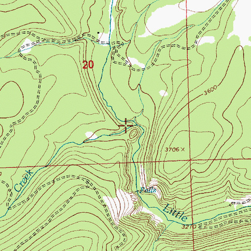 Topographic Map of Clear Creek, MT