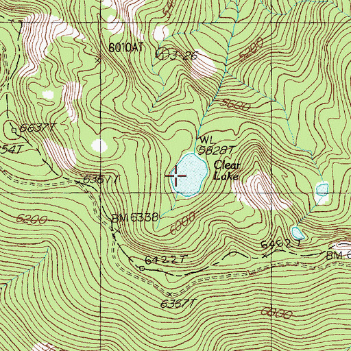 Topographic Map of Clear Lake, MT