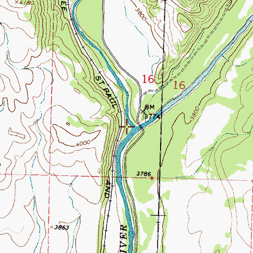 Topographic Map of Clearwater River, MT