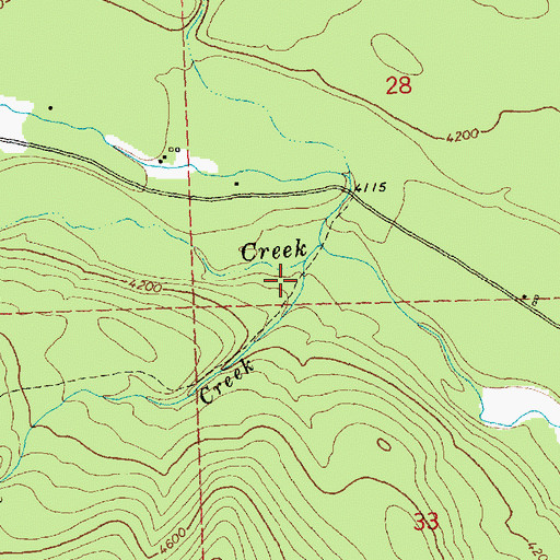 Topographic Map of Cleft Creek, MT