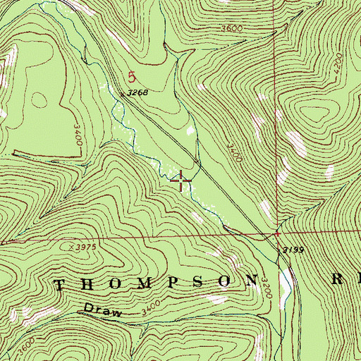 Topographic Map of Cliff Creek, MT