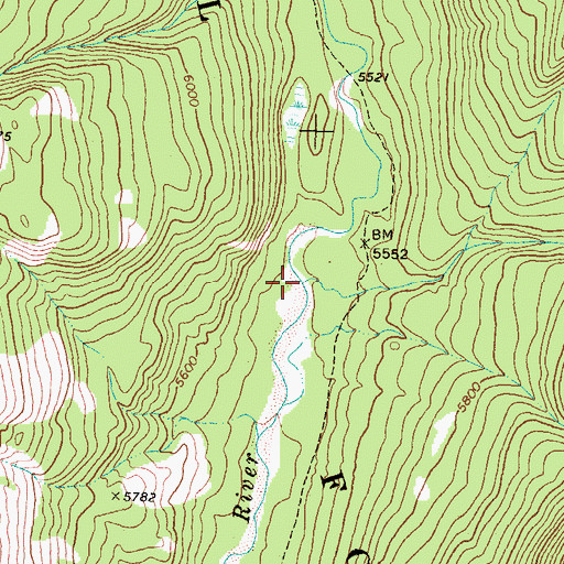 Topographic Map of Cliff Creek, MT