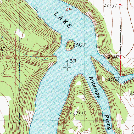 Topographic Map of Cliff Lake, MT