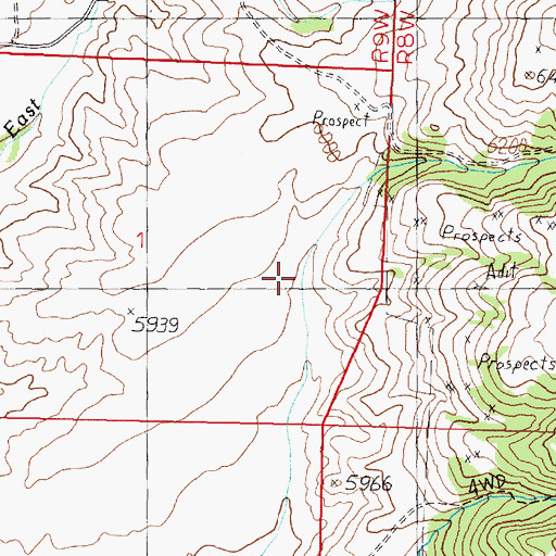 Topographic Map of Climax Gulch, MT