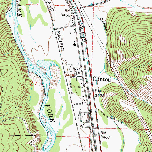 Topographic Map of Clinton, MT