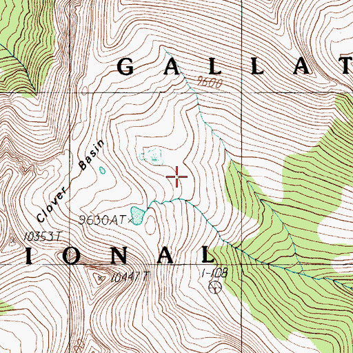 Topographic Map of Clover Basin, MT