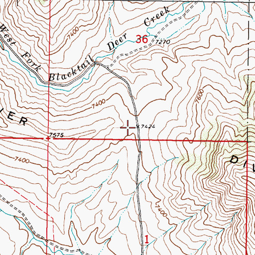 Topographic Map of Clover Divide, MT