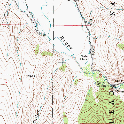 Topographic Map of Clovis Gulch, MT